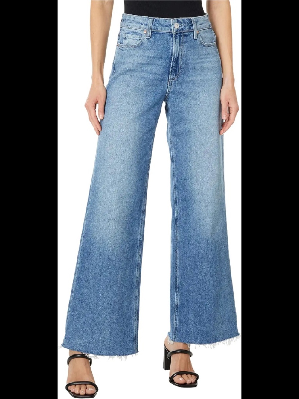 PAIGE Anessa Cropped Raw Hem Jeans - Size 28